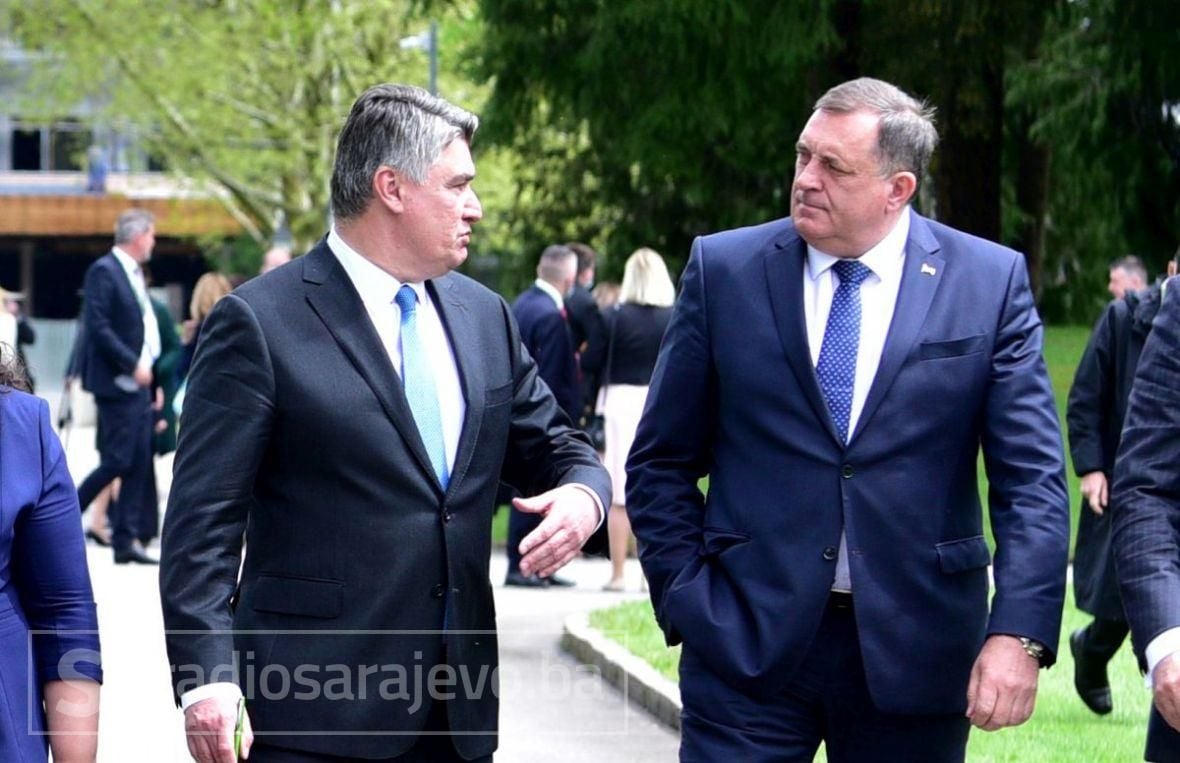 Foto: EPA-EFE/Zoran Milanović i Milorad Dodik
