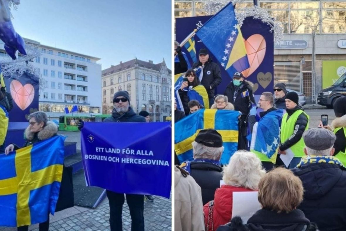 FOTO: Facebook/Protesti u 11 švedskih gradova za Bosnu i Hercegovinu