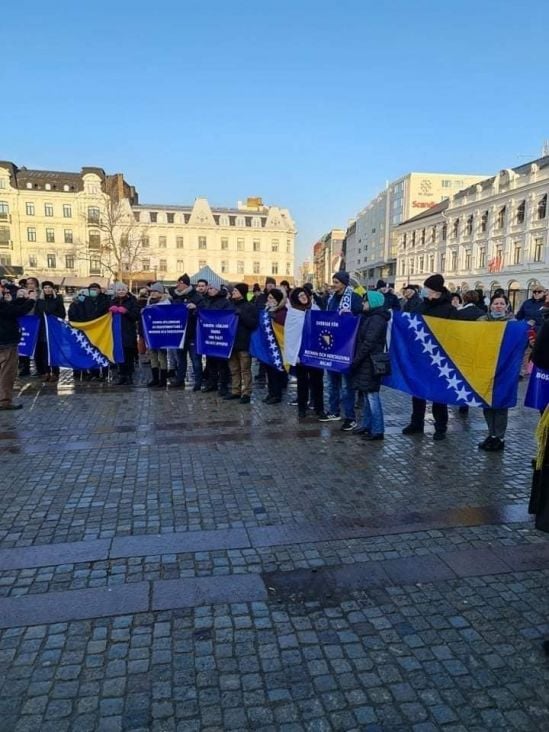 Protesti za BiH u Švedskoj  - undefined
