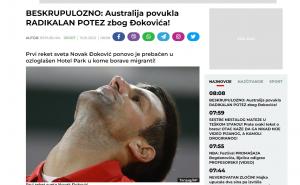 Printscreen / Novak Đoković u srbijanskim medijima
