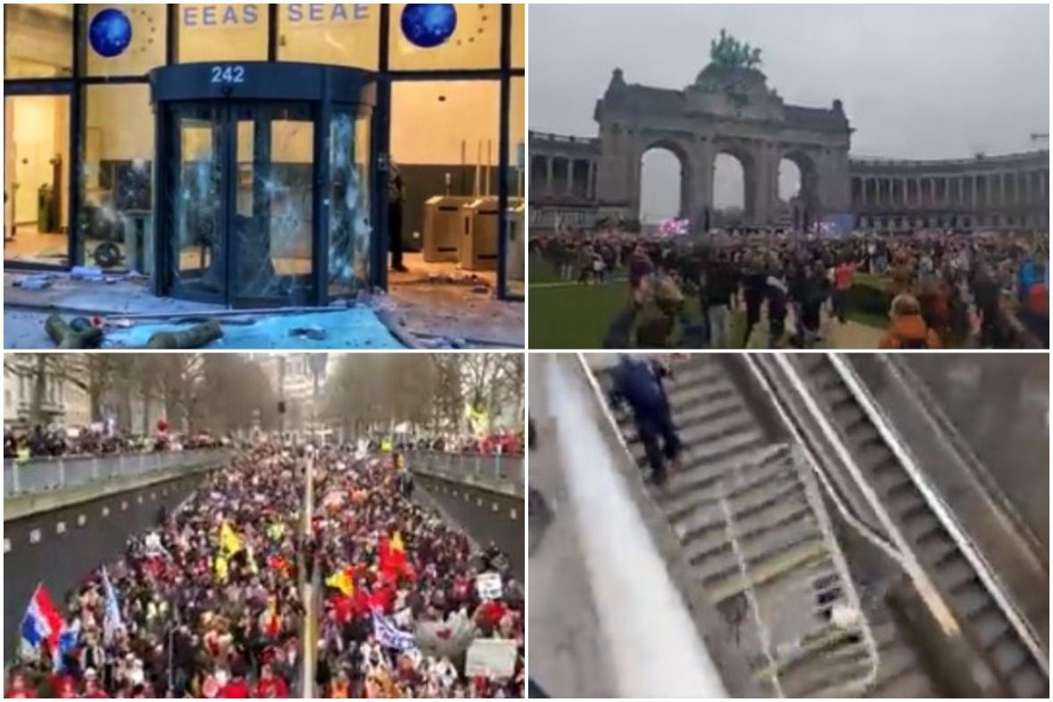 FOTO: Screenshot/Protesti u Briselu