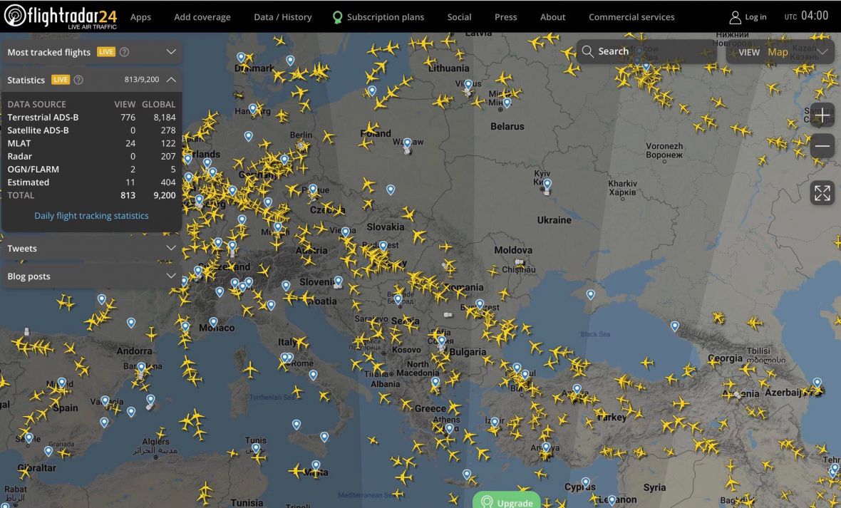 Zatvoren zračni prostor iznad Ukrajine - undefined