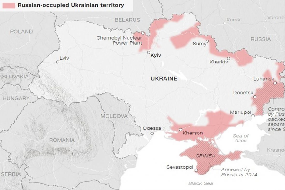 Teritorija koju kontroliše Rusija - undefined