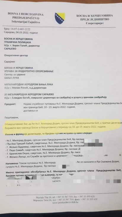 Poznato gdje i zašto Dodik putuje „van granica BiH“ - undefined