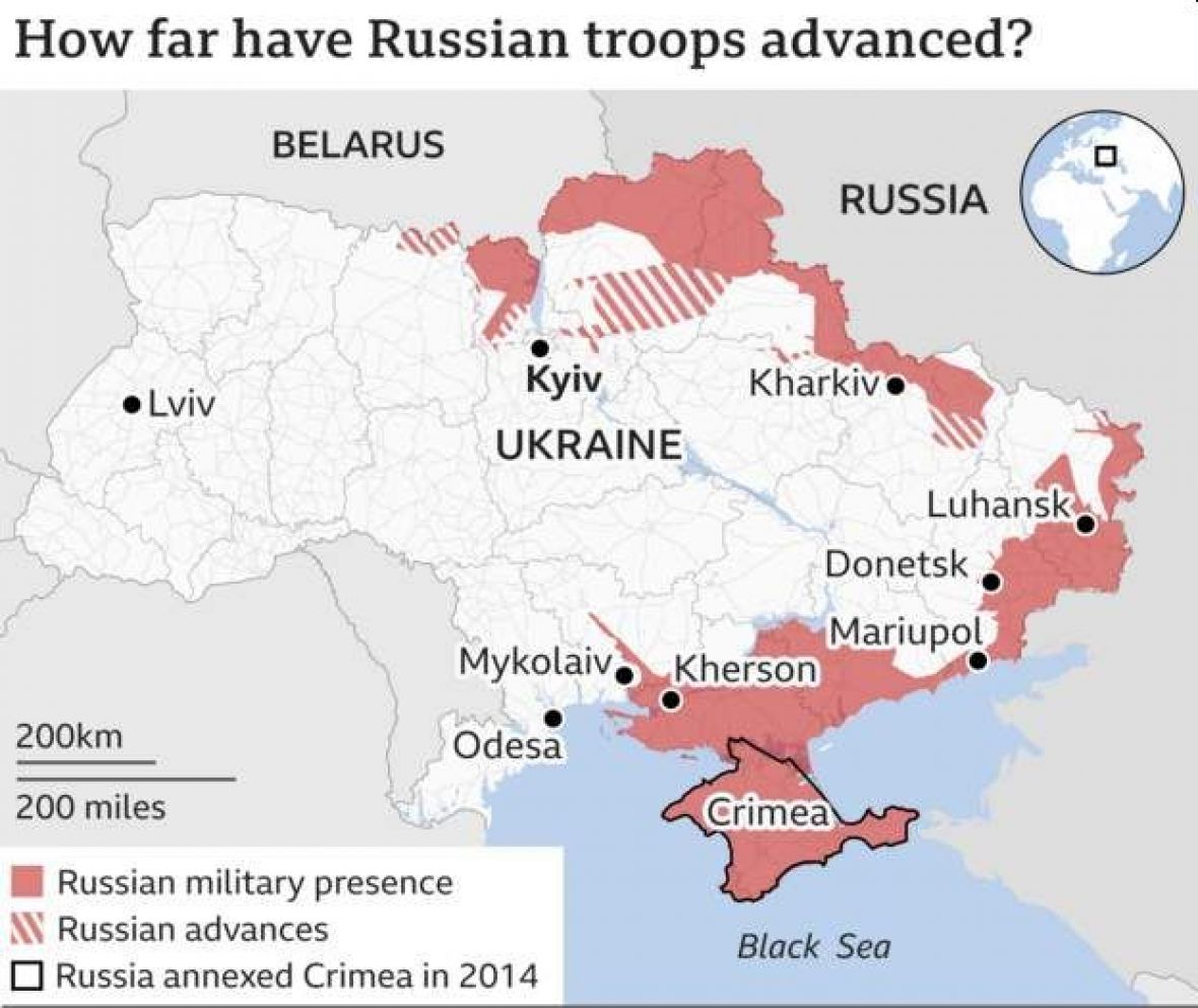 Nova mapa invazije na Ukrajinu - undefined
