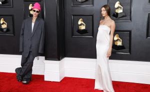 Foto: EPA-EFE / Justin i Hailey Bieber na dodjeli Grammy-a, april 2022.