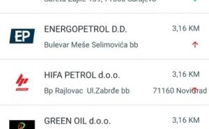 Foto: FMT FBiH oil info / Cijene goriva u Sarajevu na dan 16. april 2022. godine