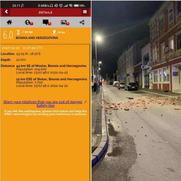 Jak zemljotres potresao BiH - undefined