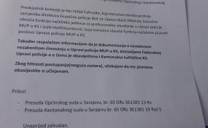 Foto: Radiosarajevo.ba / Memić predao krivičnu prijavu protiv bivšeg komesara MUP-a KS Ćosića
