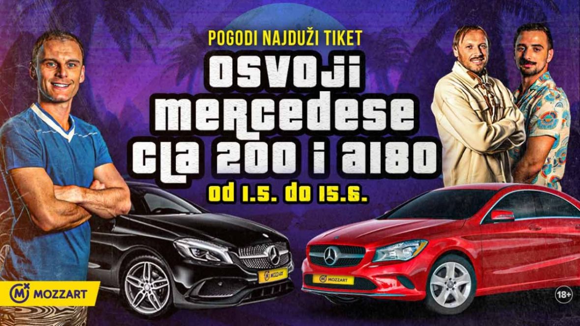 Foto: Mozzart/Pogodi najduži tiket i osvoji Mercedese u Mozzartu!