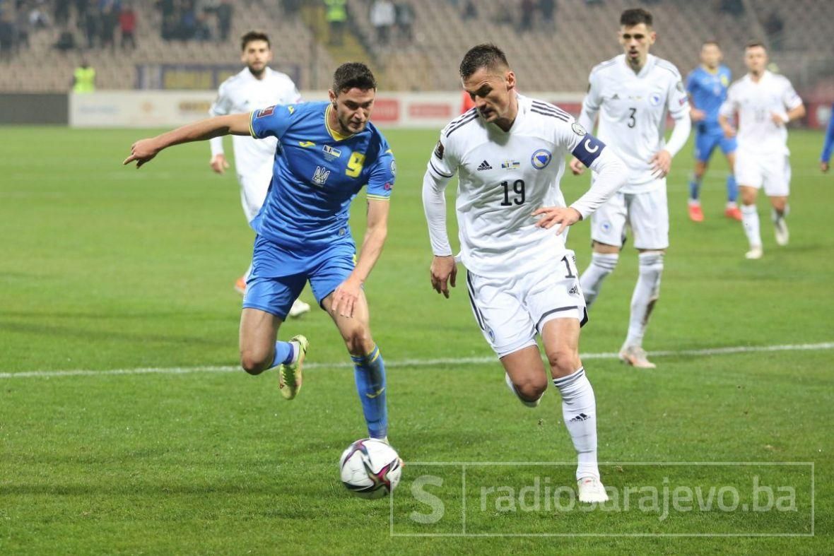 Foto: Dž. K. / Radiosarajevo.ba/Sa utakmice BiH - Ukrajina u Zenici