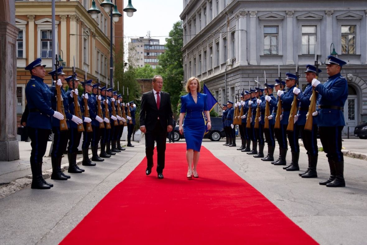 Foto: Ambasada Velike  Britanije/Sifet Podžić i Liz Truss