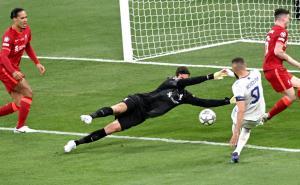 Foto: EPA-EFE / Karim Benzema postiže gol koji je poništen zbog ofsajda