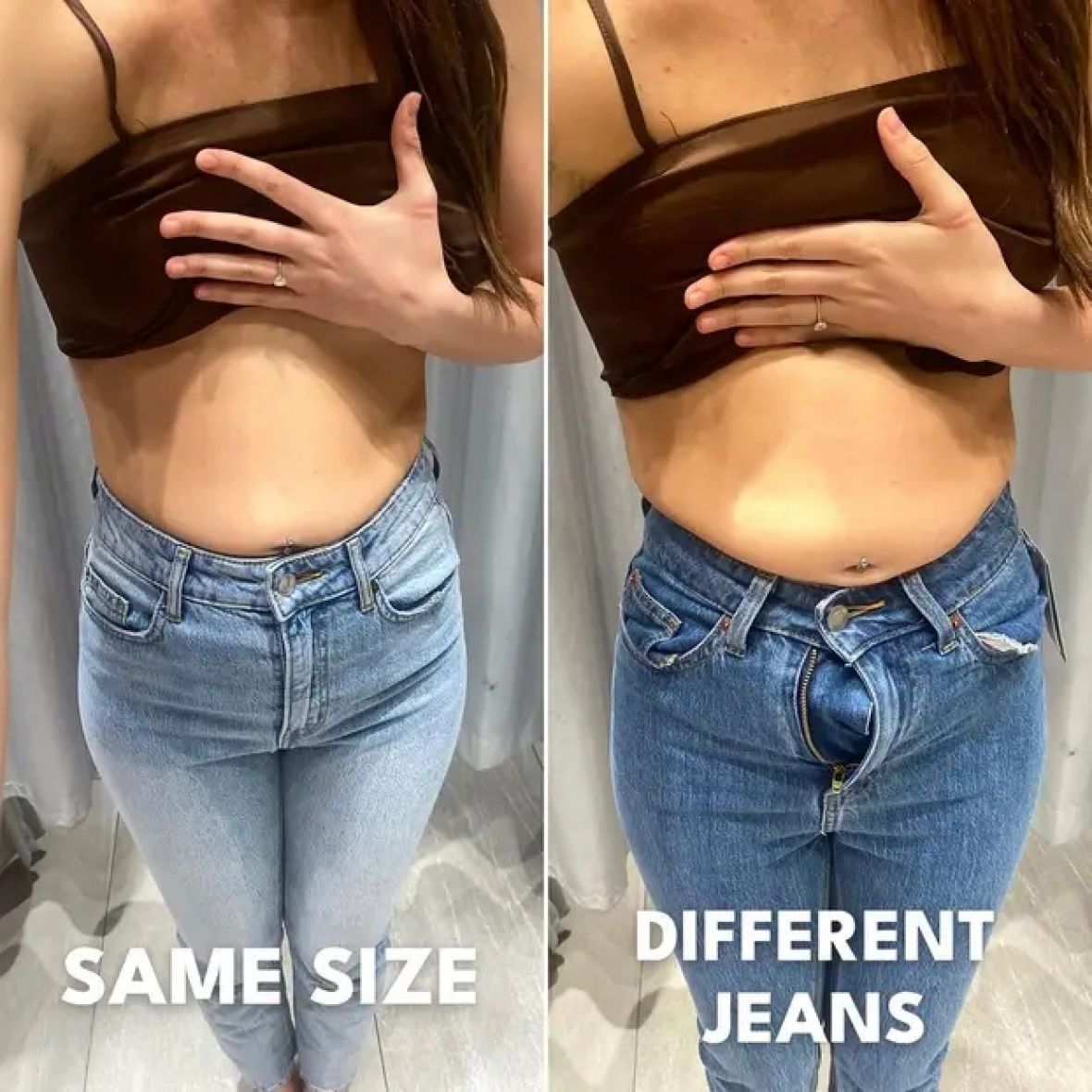 Ista veličina, različite pantalone - undefined