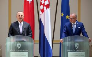 Foto: Anadolija / Zajednička press konferencija Grlić-Radmana i turskog ministra vanjskih poslova Mevluta Cavusoglua