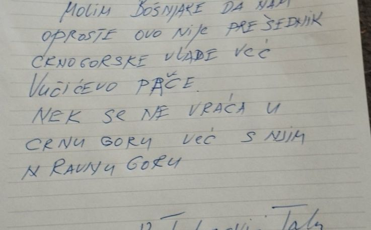 Pismo iz Crne Gore