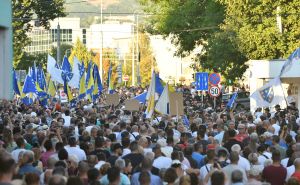 Foto: N.G./Radiosarajevo.ba / Protesti ispred OHR-a