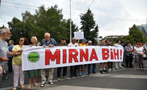 Foto: N. G. / Radiosarajevo.ba / Treći dan protesta ispred OHR-a