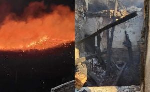 Facebook/ Vatrogasci BiH / Požar u Neumu (slike od sinoć)