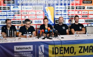 Foto: A.K./Radiosarajevo.ba / Zajednička press konferencija ženske i muške seniorske košarkaške reprezentacije