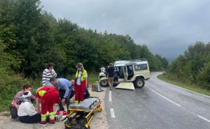 Foto: GSS Ilidža / Saobraćajna nesreća na putu Krupac - Bjelašnica