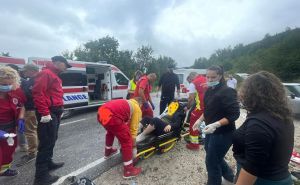 Foto: GSS Ilidža / Saobraćajna nesreća na putu Krupac - Bjelašnica