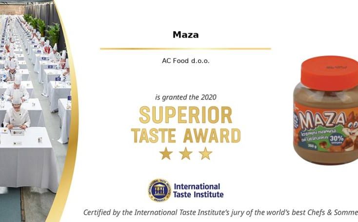 Superior Taste Award dodijeljen Mazi