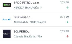 Foto: FMT FBiH oil info / Cijene goriva u Sarajevu, 7. oktobar 2022.