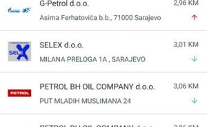 Foto: FMT FBiH oil info / Cijene goriva u Sarajevu, 1. novembar 2022.
