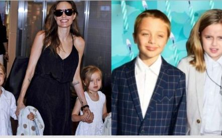 Angelina Jolie, Knox Leon i Vivienne Marcheline