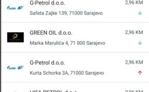 Foto: Fmt.gov.ba / Cijene goriva u Sarajevu, 8. decembar 2022.