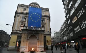 Foto: A.K./Radiosarajevo.ba / Velika zastava EU