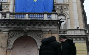 Foto: A.K./Radiosarajevo.ba / Velika zastava EU