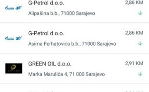Foto: Fmt.gov.ba / Cijene goriva u Sarajevu, 16. decembar 2022.