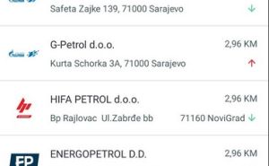 Foto: Fmt.gov.ba / Cijene goriva u Sarajevu, 25. januara 2023.