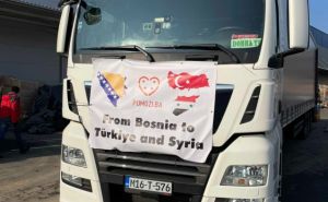 Foto: Dž. K. / Radiosarajevo.ba / Kamion pomoći za Tursku