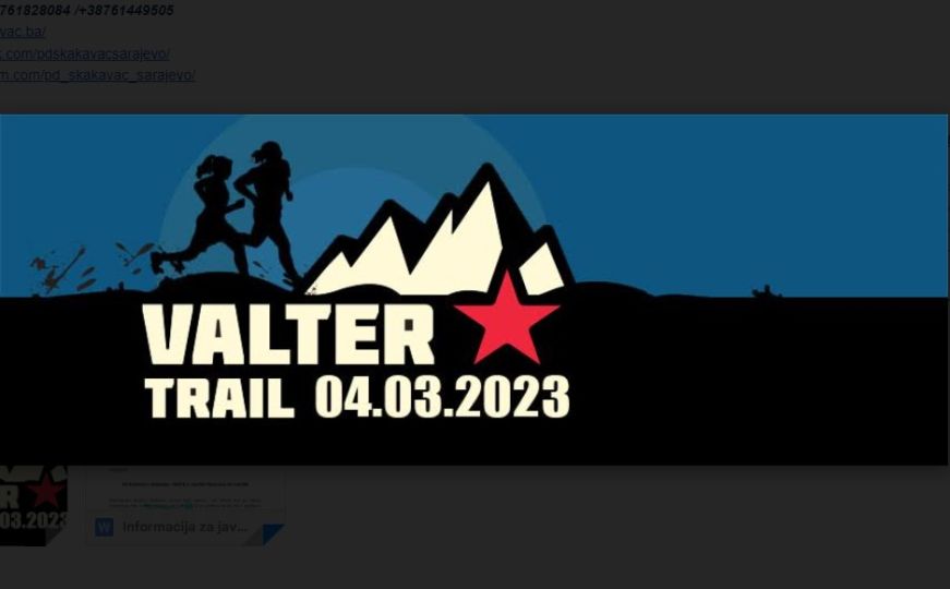 Walter Trail će se održati u martu 2023.