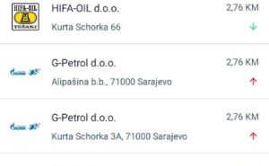Foto: Fmt.gov.ba / Cijene goriva u Sarajevu, 6. mart 2023.
