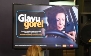 Foto: Dž. K. / Radiosarajevo.ba / Medijska kampanja "Glavu gore! Stop korištenju mobitela u prometu!"