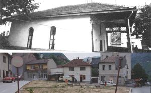 Foto: Privatni album / Gazanfer-begova džamija u Višegradu prije rata i njeno mjesto 2002. godine