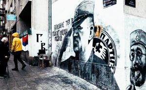 Foto: Telegraf / Mural Ratka Mladića nedaleko od osnovne škole na Vračaru gdje se dogodio masakr