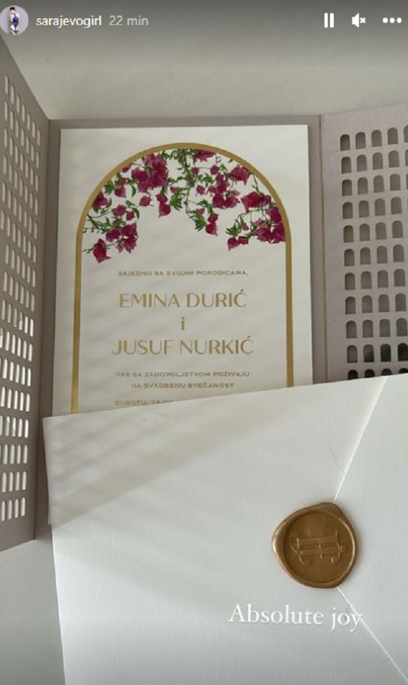 Pozivnica za vjenčanje, Jusuf Nurkić