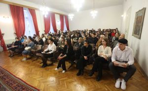 Foto: Dž. K. / Radiosarajevo.ba / Prezentacija projekta Behaudin Selmanović Selman na otvaranju Dana umjetnosti UNSA