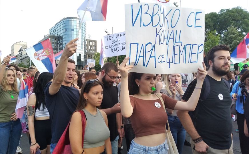Šesti protest 'Srbija protiv nasilja'