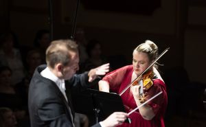 Foto: Raisa Šehu / Violeta Smailović i dirigent Slaven Kulenović