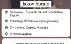 Foto: Screenshot / Story Hane Hadžiavdagić o Jakovu Šutalu, sinu gradonačelnika hrvatskog grada Valpova