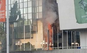 Foto: Printscreen / Požar ispred UNITIC-a