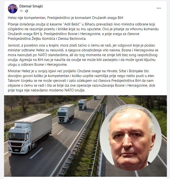 Džemal Smajić reagirao na tvrdnje Zukana Heleza