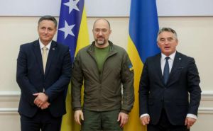 Foto: Fena / Bećirović i Komšić sa ukrajinskim premijerom