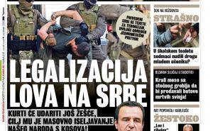 Foto: PrtScr / Jezive naslovnice nakon napada na Kosovu